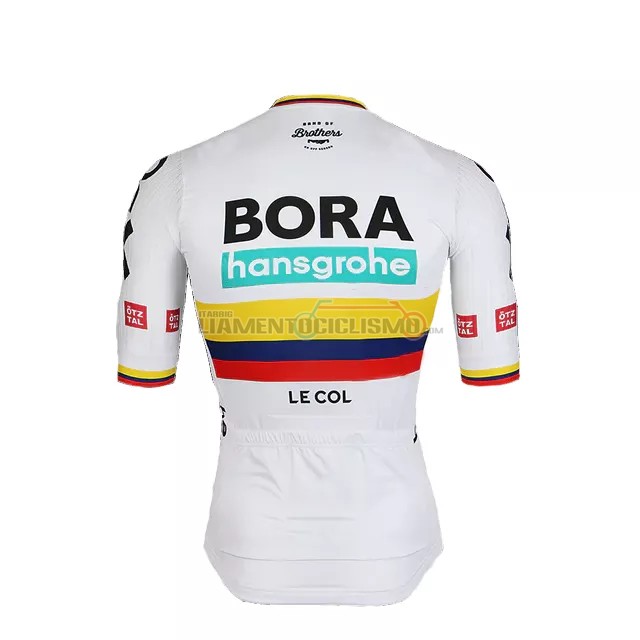Abbigliamento Ciclismo Bora-Hansgrone Manica Corta 2022 Giallo Blu Rosso